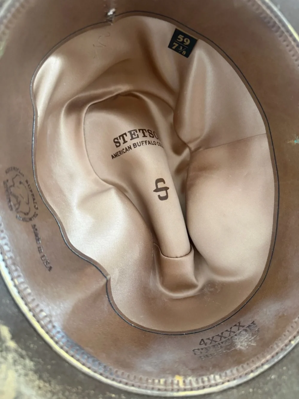 Stetson Brown Distressed Fedora with Feather Trim